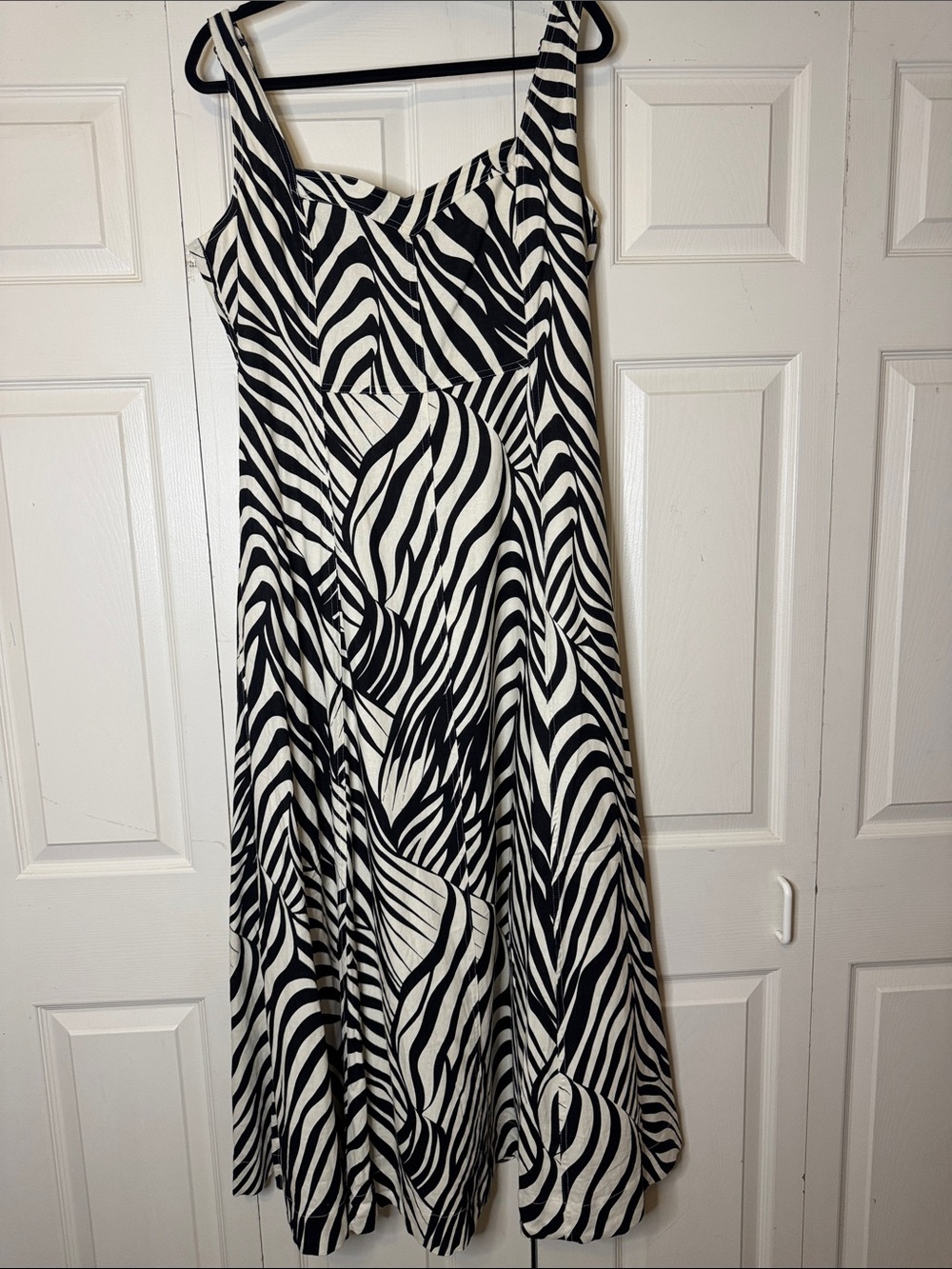 Camila Coelho Black & White Zebra Maxi Dress